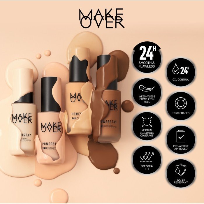 make over powerstay 24h weightless liquid foundation 40ml | oil control foundation make over powerstay 24h weightless liquid foundation 40ml | oil control foundation