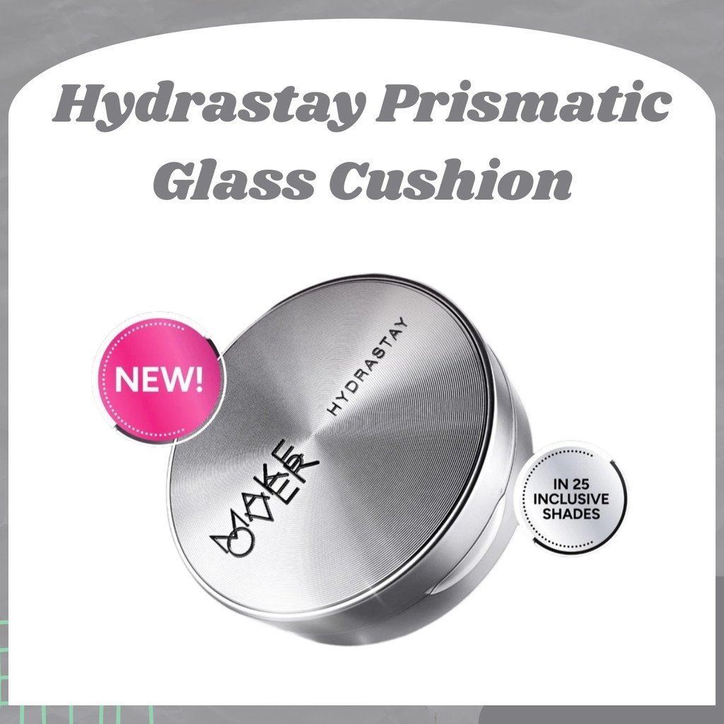 make over hydrastay prismatic glass cushion 12g/alas bedak make over hydrastay prismatic glass cushion 12g/alas bedak