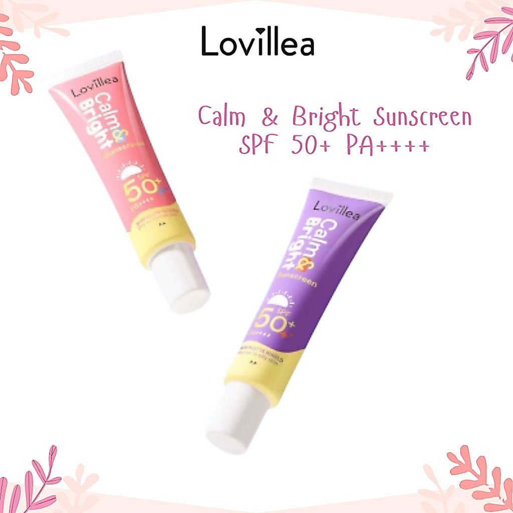 lovillea calm and bright sunscreen spf 50+ pa++++ 30g/tabir surya lovillea calm and bright sunscreen spf 50+ pa++++ 30g/tabir surya