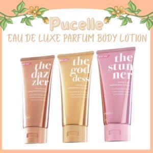 pucelle eau de luxe parfum body lotion 160ml/losion tubuh