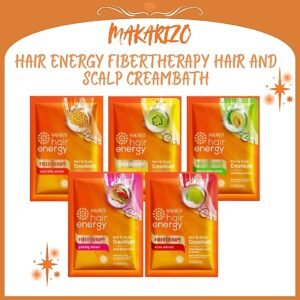 makarizo hair energy fibertherapy hair and scalp creambath 30g/masker rambut