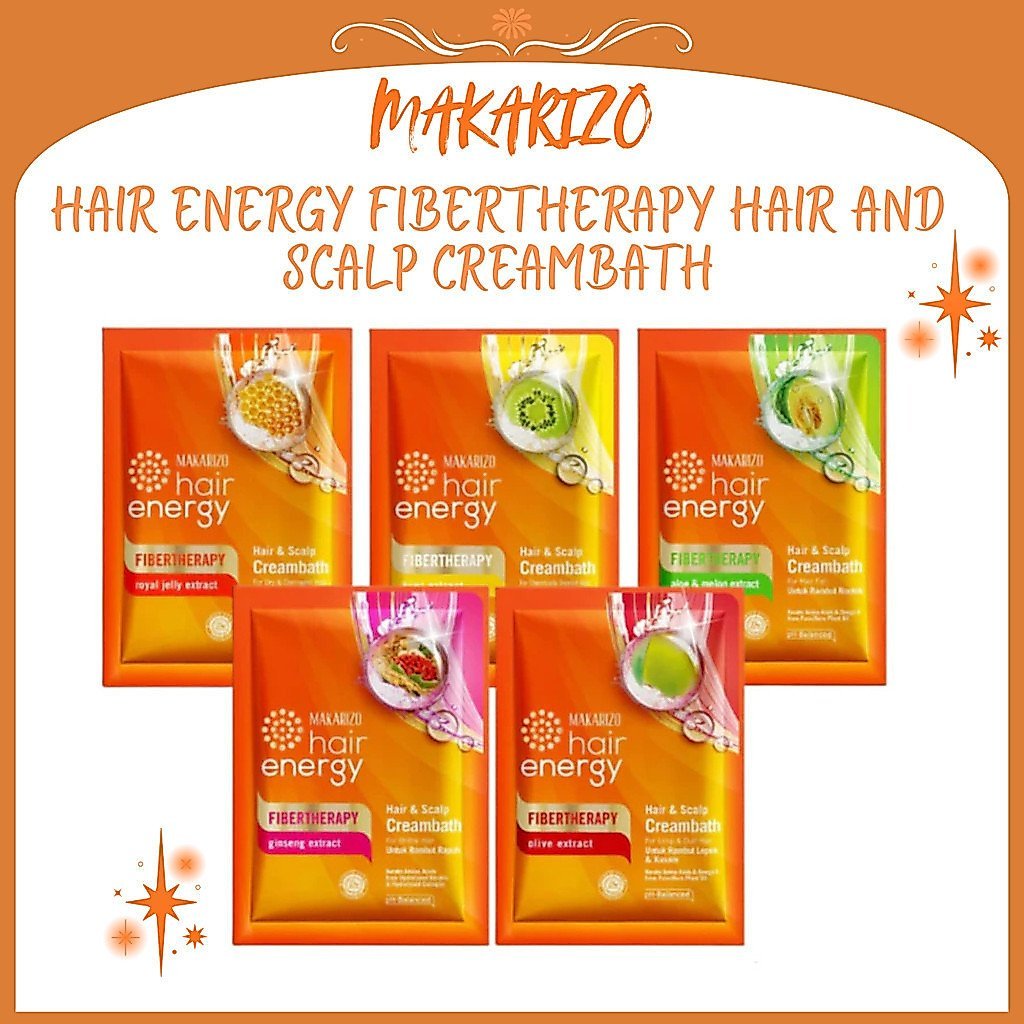 makarizo hair energy fibertherapy hair and scalp creambath 30g/masker rambut makarizo hair energy fibertherapy hair and scalp creambath 30g/masker rambut