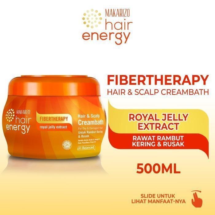 makarizo hair energy fibertherapy hair and scalp creambath 500gr/perawatan rambut makarizo hair energy fibertherapy hair and scalp creambath 500gr/perawatan rambut