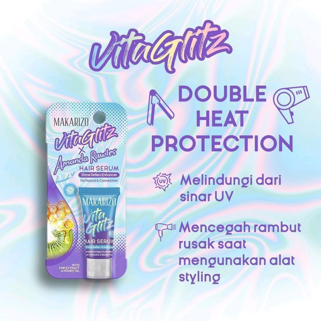makarizo vitaglitz hair serum 8ml/serum rambut makarizo vitaglitz hair serum 8ml/serum rambut