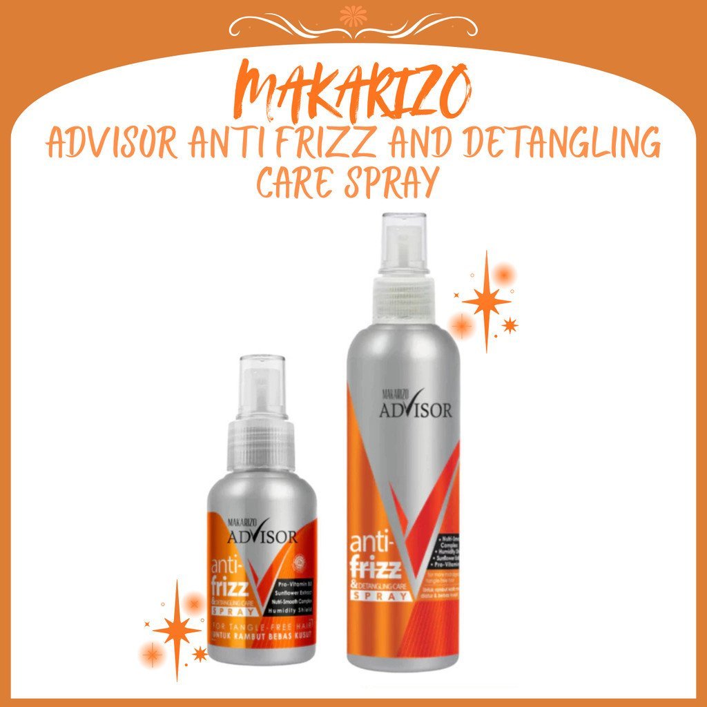 makarizo advisor anti frizz and detangling care spray 70ml and 240ml/vitamin rambut makarizo advisor anti frizz and detangling care spray 70ml and 240ml/vitamin rambut
