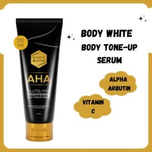 body white aha gluta hya brightening body tone up serum 200ml
