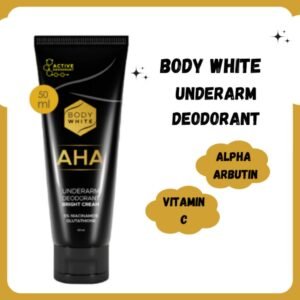 body white aha underarm deodorant bright cream 50ml