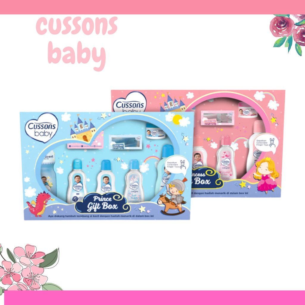 cussons baby gift box prince and princess 6in1/kado bayi cussons baby gift box prince and princess 6in1/kado bayi