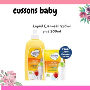 cussons baby liquid cleanser 450ml plus 300ml/cairan pencuci botol