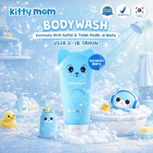 kitty mom kids body wash 180ml/sabun bayi non sls