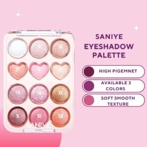 saniye 12 colors sweetheart eyeshadow palette 18g/perona mata
