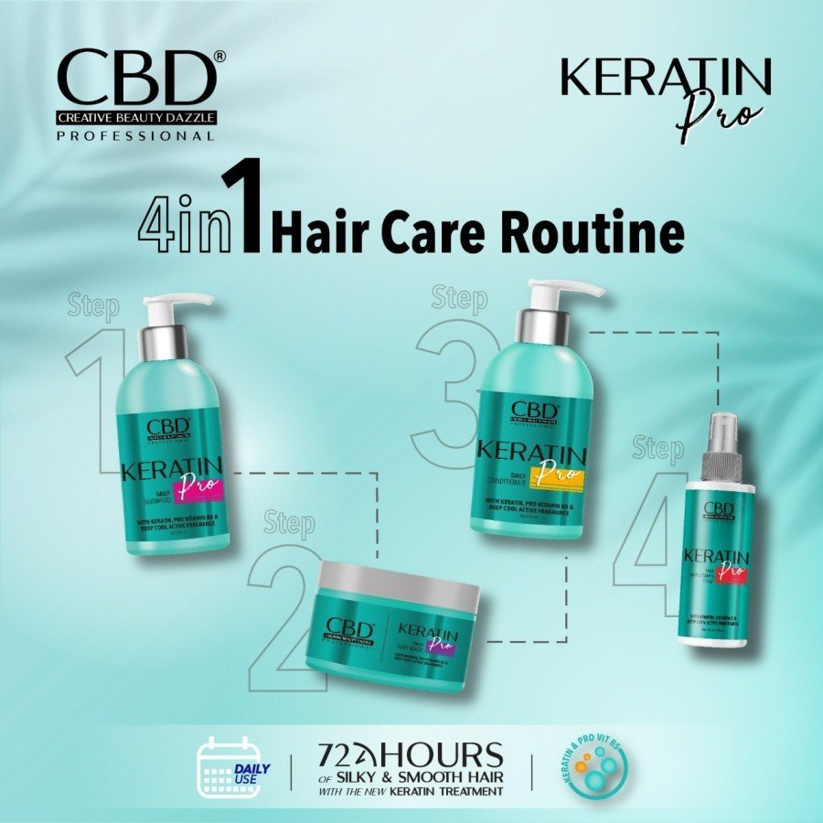 cbd professional keratin pro daily use hair mask 250g / masker rambut cbd professional keratin pro daily use hair mask 250g / masker rambut