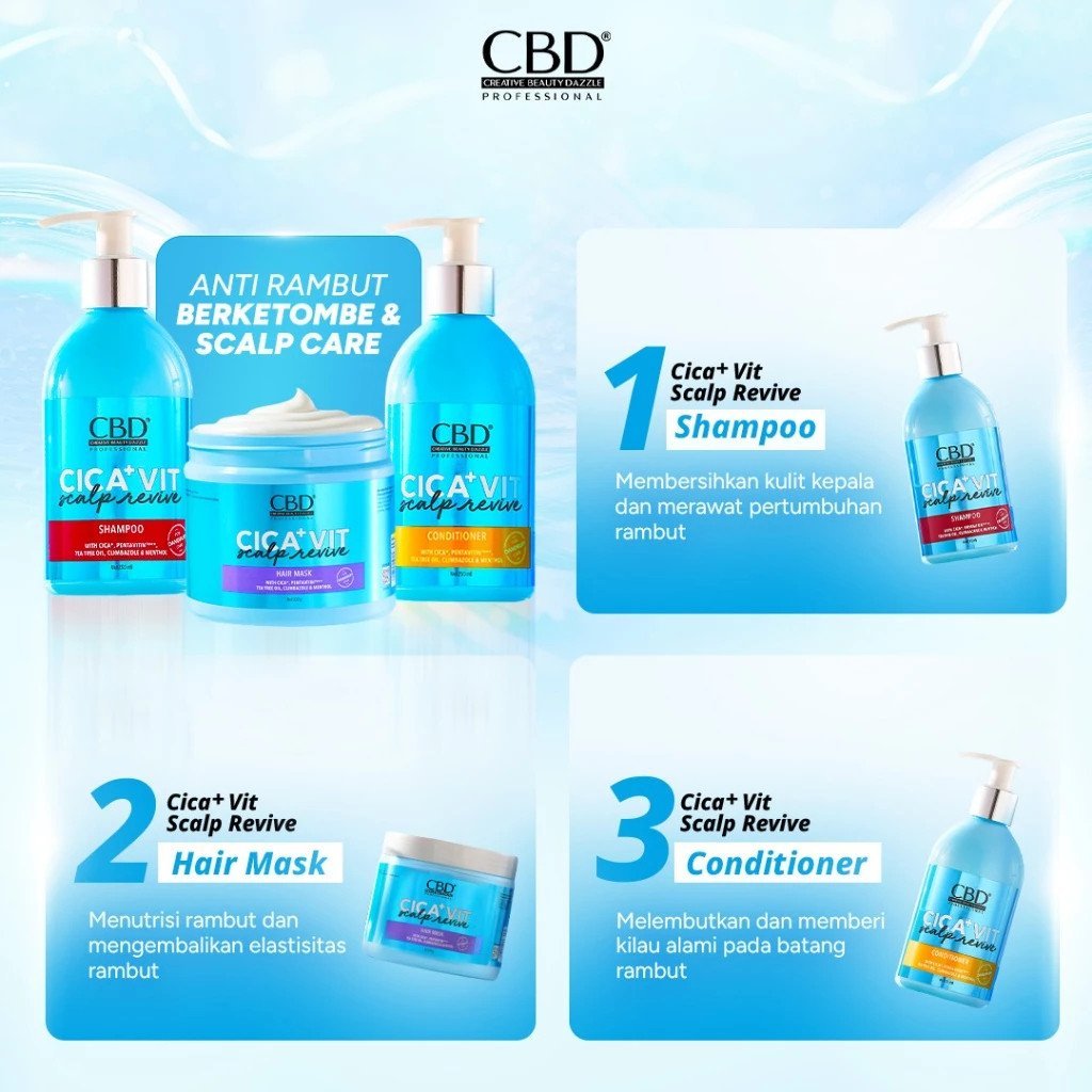 cbd cica vit scalp revive shampoo 250ml/perawatan rambut cbd cica vit scalp revive shampoo 250ml/perawatan rambut