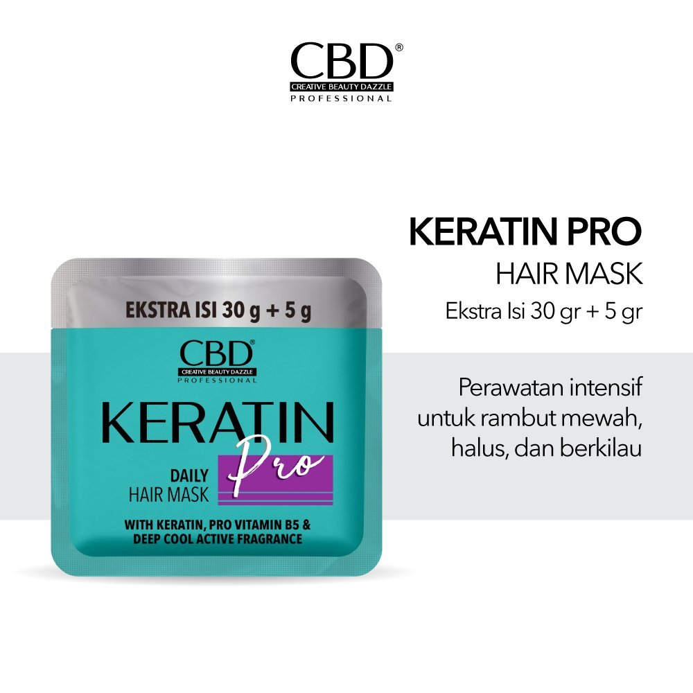 cbd professional keratin pro daily use hair mask 35gr/masker rambut cbd professional keratin pro daily use hair mask 35gr/masker rambut