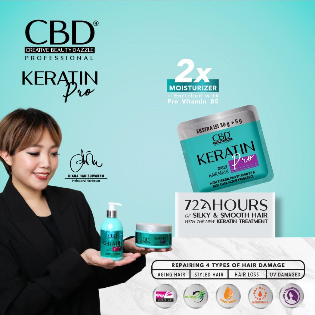 cbd professional keratin pro daily use hair mask 35gr/masker rambut cbd professional keratin pro daily use hair mask 35gr/masker rambut