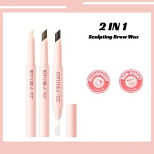 pinkflash 2 in 1 waterproof sculpting setting brow wax with brush / pensil alis