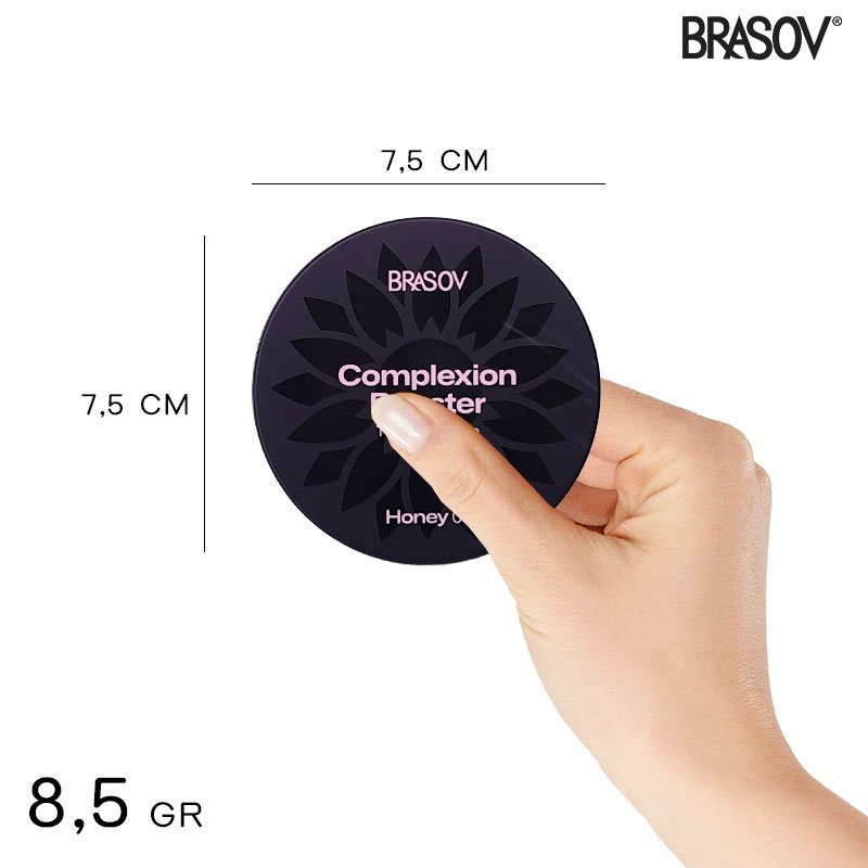 brasov complexion booster two way cake spf 21++ 8.5g/bedak padat brasov complexion booster two way cake spf 21++ 8.5g/bedak padat