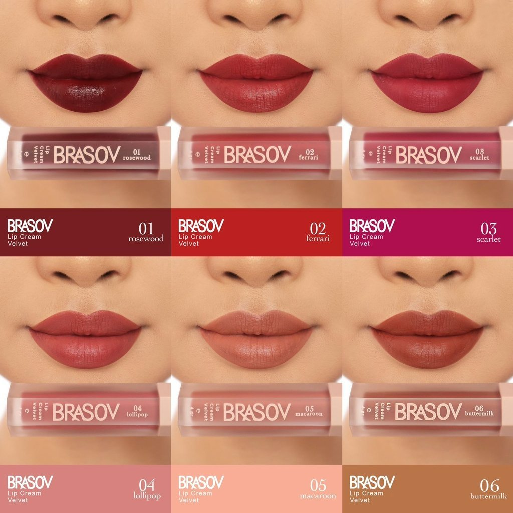brasov lip cream velvet/lipstick/lip matte brasov lip cream velvet/lipstick/lip matte
