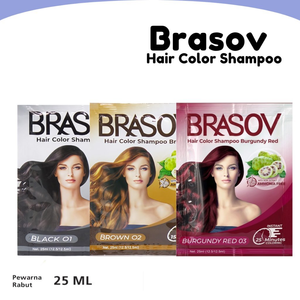 brasov hair color shampoo sachet 25ml brasov hair color shampoo sachet 25ml