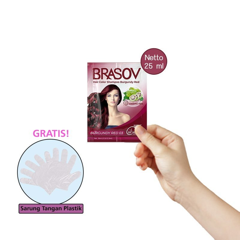 brasov hair color shampoo sachet 25ml brasov hair color shampoo sachet 25ml