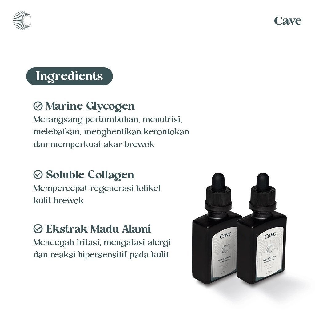cave beard serum 30ml/serum jenggot cave beard serum 30ml/serum jenggot